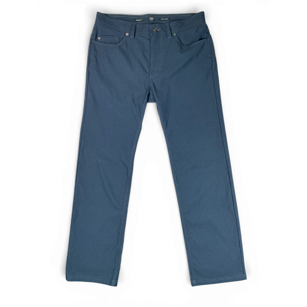 prAna Brion Pants II Mens 34x32 Grey Blue Standard Fit Nylon Stretch Performance - Picture 3 of 11